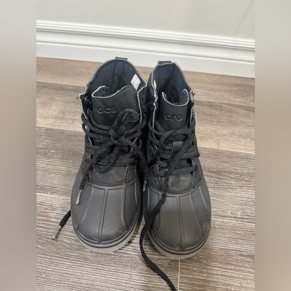 Black Crocs High-Top Rubber boots for Men